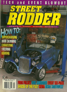 STREET RODDER 1995 FEB - ROD STEERING COLUMN INSTALL, MAKE SMOOTHY EXHAUSTS